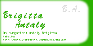 brigitta antaly business card